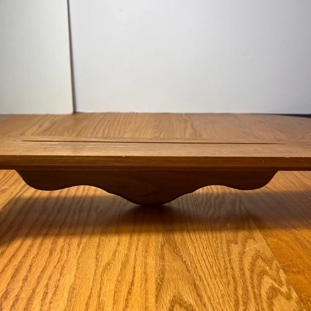 VTG Wood Wall Shelf Plate Groove Display Oak Farmhouse Country Wall Ledge 18